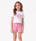 Conjunto Blusa Com Shorts Jeans Trick Nick Branco