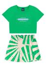 Conjunto Blusa Cropped e Short-Saia Bee Loop Conjunto Blusa Cropped e Short-Saia Bee Loop