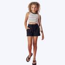 Conjunto Blusa Cropped em Cotton e Shorts em Malha Strech Juvenil Feminino Vic&Vicky 83899