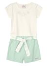 Conjunto Blusa Cropped Meia Malha Shorts Sarja Comfort 26327004 - 3