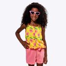 Conjunto Blusa de Alcinha Estampa Florida e Shorts Rosa Infantil Menina Vigat 4915