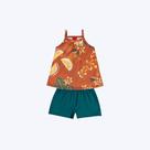 Conjunto Blusa De Alcinha Estampada E Shorts Infantil Menina Kyly P1001009 Rosa