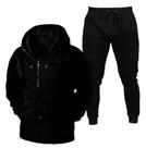 Conjunto Blusa De Frio Jaqueta Moletom De Zíper Slim Casaco Com Capuz Masculino Feminino