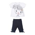 Conjunto Blusa E Calça Bebê Menina Algodão Estampado Upi Uli Conjunto Blusa E Calça Bebê Menina Algodão Estampado Upi Uli