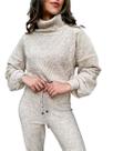 Conjunto Blusa e Calça de Tricô Manga Longa Tricot Quentinho Mousse Feminino Moda Outono/Inverno Conjunto Blusa e Calça de Tricô Manga Longa Tricot Quentinho Mousse Feminino Moda Outono/Inverno
