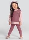 Conjunto blusa e calça legging cotton/ colete tricot arteza 558440043204 brandili