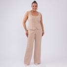 Conjunto blusa e calça plus size alfaiataria com bolso fem Conjunto blusa e calça plus size alfaiataria com bolso fem
