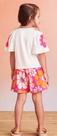 Conjunto blusa e short floral rosa
