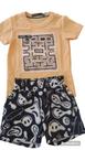 Conjunto blusa e short masculino ioluig blusa bordada e short takitel com bolso tamanho 01