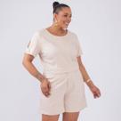 Conjunto blusa e short plus size alfaiataria fem Conjunto blusa e short plus size alfaiataria fem