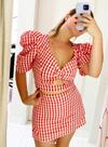 Conjunto blusa e short saia