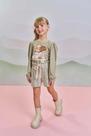 Conjunto Blusa Esquilo e Shorts Verde Listrado-INFANTI