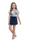 Conjunto Blusa Floral e Short-Saia Bee Loop