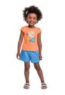Conjunto Blusa Florezinhas e Short Bee Loop