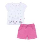 Conjunto Blusa Manga Curta com Short Gatinha Conjunto Blusa Manga Curta com Short Gatinha