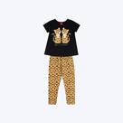 Conjunto Blusa Manga Curta E Calça Legging Animal Print Infantil Menina Kyly 1001014 Branco Conjunto Blusa Manga Curta E Calça Legging Animal Print Infantil Menina Kyly 1001014 Branco