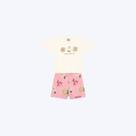 Conjunto Blusa Manga Curta E Shorts Florido Infantil Menina Brandili 26587 Natural Conjunto Blusa Manga Curta E Shorts Florido Infantil Menina Brandili 26587 Natural