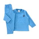 Conjunto Blusa Manga Longa Calça Soft Infantil Bebê Inverno - Azul Celeste 121 - 6