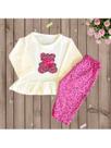 Conjunto Blusa Manga Longa Com Calça Urso Oncinha Bebê Menina Blogueirinha Tam RN a 03 Meses Conjunto Blusa Manga Longa Com Calça Urso Oncinha Bebê Menina Blogueirinha Tam RN a 03 Meses