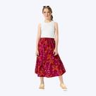 Conjunto Blusa Regata E Saia Midi Flamingos Infantil Menina Kyly 1001046 Branco