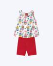 Conjunto Blusa Regata e Shorts Ciclista Cotton Infantil Feminino Kyly 1001249