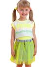 Conjunto Blusa Saia Infantil Neon Petit Cherrie