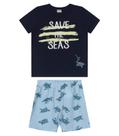 Conjunto(blusa+short)infantil masculino/menino save the seas