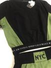 Conjunto Blusa Shorts Look New York Verde Com Preto