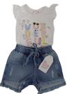 Conjunto Blusa + Shorts Luxo Bebê Menina D+ Baby Verão 60206