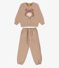 Conjunto Blusão Com Calça Menina Rovi Kids Marrom