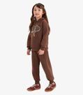 Conjunto Blusão com Calça Moletom Rovi Kids Marrom