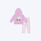 Conjunto Blusão Com Capuz E Calça Coelho Lilás Bebê Menina Mundo Cinti 10353 Rosa