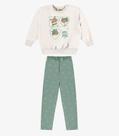 Conjunto Blusão Com Legging Menina Rovi Kids Bege