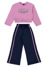 Conjunto Blusão Cropped e Calça Infantil Menina Guloseima