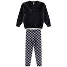 Conjunto blusão de laço + calça legging