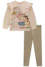 Conjunto Blusão de Moletom e Legging Veludo Urso Cavalo Rose Conjunto Blusão de Moletom e Legging Veludo Urso Cavalo Rose