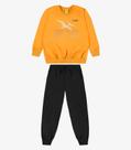 Conjunto Blusão e Calça Moletom Rovi Kids Amarelo