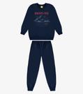 Conjunto Blusão e Calça Moletom Rovi Kids Azul