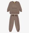 Conjunto Blusão e Calça Moletom Rovi Kids Marrom