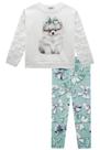 Conjunto Blusão Manga Longa Moda Inverno Em Moletom e Legging Com Laços Estampa Delicada Kukiê Conjunto Blusão Manga Longa Moda Inverno Em Moletom e Legging Com Laços Estampa Delicada Kukiê