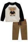 Conjunto Blusão Moletom Pelúcia e Calça Skinny Fleece Menino