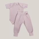 Conjunto Body Basic Manga Curta e Mijão Abraço Feminino - 2 Peças Linha Cheirinho de Neném