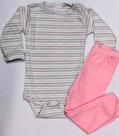 Conjunto body bebê e calça suedine