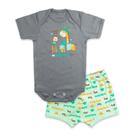 Conjunto Body Bebê Manga Curta Amiguinhos Conjunto Body Bebê Manga Curta Amiguinhos
