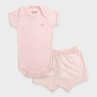 Conjunto Body Bebê Manga Curta em Malha Lisa - Baby Duck