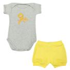 Conjunto Body Bebê Manga Curta Polvo + Shorts Conjunto Body Bebê Manga Curta Polvo + Shorts