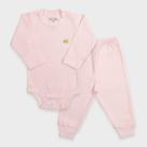 Conjunto Body Bebê Manga Longa em Malha Canelada - Baby Duck