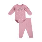 Conjunto Body Bebê Melange Borboleta com Babado - Dedeka Tamanho:RN