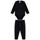 Conjunto Body bebe termico básico calça peluciada inverno