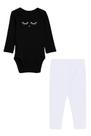 Conjunto body calça cilios preto dudugos kids